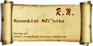 Rosenblat Mónika névjegykártya