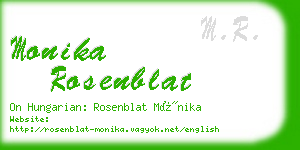 monika rosenblat business card